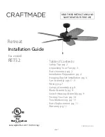 Preview for 1 page of Craftmade RET52BR5 Installation Manual