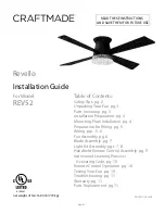 Предварительный просмотр 1 страницы Craftmade Revello REV52 Installation Manual