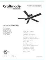 Предварительный просмотр 1 страницы Craftmade RU72AG Installation Manual