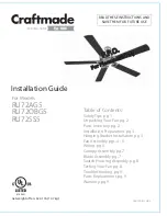 Предварительный просмотр 1 страницы Craftmade RU72AG5 Installation Manual