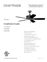 Craftmade Sloan SLN52 Installation Manual предпросмотр