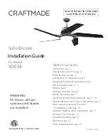 Craftmade Solo Encore SOE54 Installation Manual предпросмотр