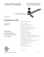 Craftmade SON52 Installation Manual предпросмотр