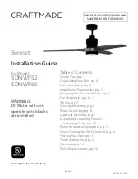 Предварительный просмотр 1 страницы Craftmade Sonnet SONWF52 Installation Manual