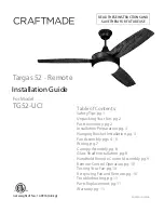 Предварительный просмотр 1 страницы Craftmade Targas 52 Installation Manual