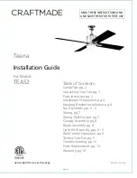 Предварительный просмотр 1 страницы Craftmade TEA52 Installation Manual