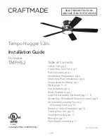 Craftmade Tempo Hugger TMPH52 Installation Manual предпросмотр