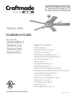 Craftmade TMP44BNK5 Installation Manual предпросмотр