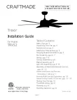 Предварительный просмотр 1 страницы Craftmade Trevor Installation Manual