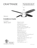 Craftmade Union UN52-LED Installation Manual предпросмотр