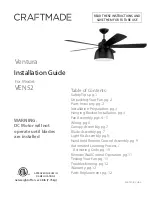 Craftmade VEN52 Installation Manual предпросмотр