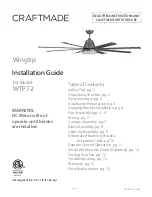 Предварительный просмотр 1 страницы Craftmade Wingtip WTP72 Installation Manual