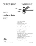 Предварительный просмотр 1 страницы Craftmade Winton WIN56 Installation Manual