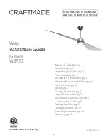 Craftmade Wisp WSP70 Installation Manual предпросмотр