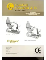 Craftmatic Comfort Coach 3-Wheel Owner'S Manual preview