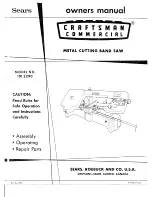 Предварительный просмотр 1 страницы Craftsman 101.2290 Owner'S Manual