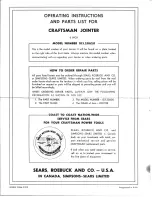 Craftsman 103.20620 Operating Instructions Manual preview