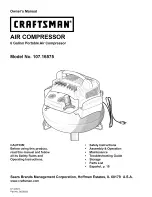 Предварительный просмотр 1 страницы Craftsman 107.16574 Owner'S Manual