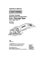 Preview for 1 page of Craftsman 10872 - Mini Circular Saw Operator'S Manual