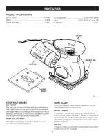 Предварительный просмотр 8 страницы Craftsman 11177 - 1/4 Sheet Pad Sander Operator'S Manual