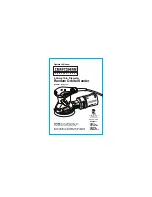 Craftsman 11218 - 5 in. Random Orbit Sander Operator'S Manual preview