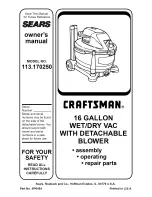 Preview for 1 page of Craftsman 113.170250 Owner'S Manual