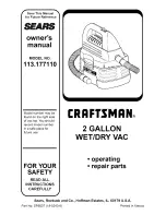 Craftsman 113.177110 Owner'S Manual preview