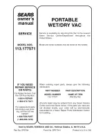 Preview for 12 page of Craftsman 113.177571 Owner'S Manual