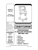 Craftsman 113.177780 Owner'S Manual preview