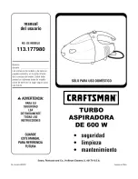 Предварительный просмотр 5 страницы Craftsman 113.177980 Owner'S Manual