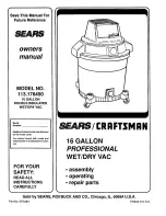 Craftsman 113.178490 Owner'S Manual предпросмотр