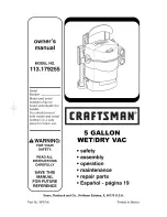 Craftsman 113.179255 Owner'S Manual предпросмотр