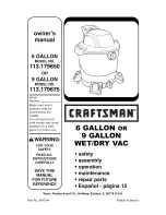 Craftsman 113.179650 Owner'S Manual предпросмотр