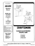 Preview for 1 page of Craftsman 113.197210 Operator'S Manual