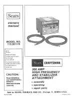 Preview for 1 page of Craftsman 113.201170 Owner'S Manual