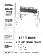 Preview for 1 page of Craftsman 113.206891 Owner'S Manual