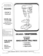 Предварительный просмотр 1 страницы Craftsman 113.213100 Owner'S Manual