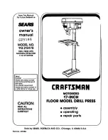 Craftsman 113.213170 Owner'S Manual preview