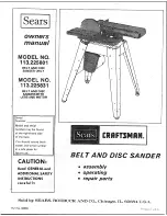 Craftsman 113.225801 Owner'S Manual preview