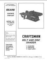 Preview for 1 page of Craftsman 113.226423 Owner'S Manual