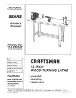 Preview for 1 page of Craftsman 113.228162 Owner'S Manual
