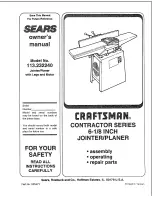 Preview for 1 page of Craftsman 113.232240 Owner'S Manual