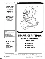 Preview for 1 page of Craftsman 113.234680 Owner'S Manual