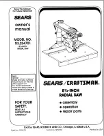 Craftsman 113.234701 Owner'S Manual preview