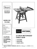 Craftsman 113.24181 Owner'S Manual preview