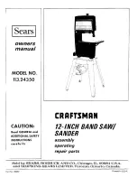 Preview for 1 page of Craftsman 113.24350 Owner'S Manual