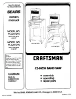 Preview for 1 page of Craftsman 113.247210 Owner'S Manual