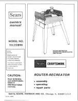 Craftsman 113.251890 Owner'S Manual preview