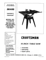 Craftsman 113.298720 Owner'S Manual preview