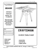 Preview for 1 page of Craftsman 113.298760 Owner'S Manual